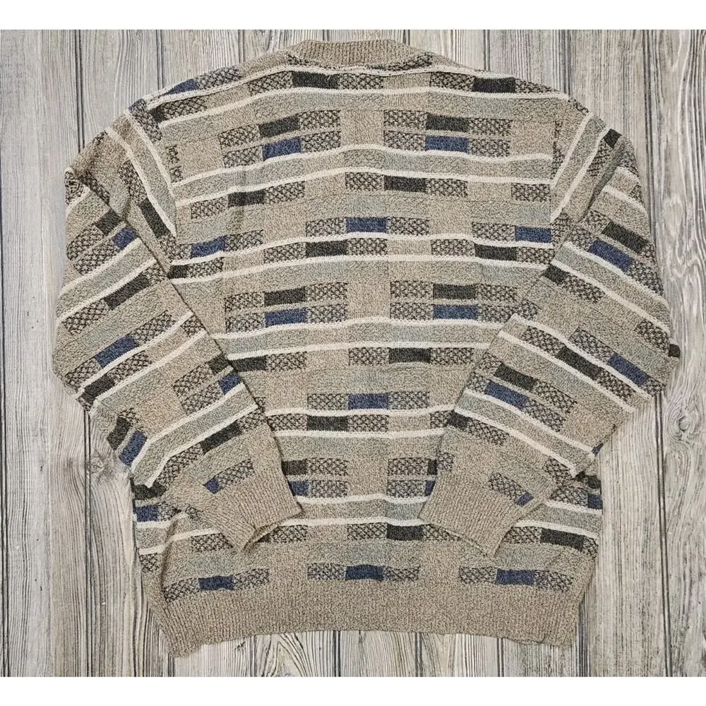Vintage 90s Haggar Sweater Men's XL Acrylic Cotton Blend Grandpa Grunge